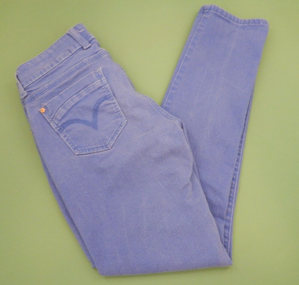Levi's 529 CURVY Jeans Women's 8M COBALT Blue Skinny Leg Denim 98% Cotton EXLNT